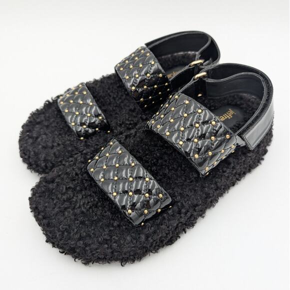 Jeffrey Campbell Ardeman Sandal Women's Open Toe Faux Fur Black Size US6 EU37 - Picture 11 of 11
